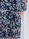 Витончена шифонова сукня темно-синя | 6628967 | фото 2