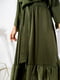 Романтична шовкова сукня хакі | 6629020 | фото 3