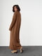 Вязаное платье oversize коричневое с высокой горловиной | 6629364 | фото 2