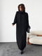 Вязаное платье oversize черное с высокой горловиной | 6629366 | фото 5