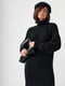 Вязаное черное платье миди с разрезами | 6629369 | фото 2