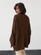 В'язаний коричневий светр oversize в рубчик | 6629392 | фото 2