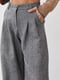 Теплі чорні штани-палаццо з візерунком ялинка | 6629418 | фото 4