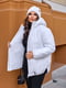 Зимняя белая куртка с капюшоном | 6629419 | фото 2