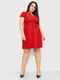 Платье А-силуэта красное в горох | 6280613 | фото 2