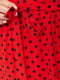 Платье А-силуэта красное в горох | 6280613 | фото 5