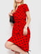 Сукня А-силуету червона у горох | 6280614 | фото 2