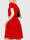 Сукня А-силуету червона у горох | 6280614 | фото 4