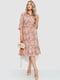 Платье персиковое в цветочный принт | 6351314