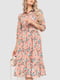 Платье персиковое в цветочный принт | 6351314 | фото 2