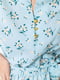 Платье А-силуэта бирюзовое в принт | 6617702 | фото 5