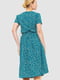 Платье А-силуэта зеленое в принт | 6617703 | фото 4