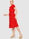 Сукня А-силуету червона в принт | 6617704 | фото 3