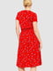 Сукня А-силуету червона в принт | 6617704 | фото 4