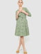 Оливкова сукня в квітковий принт | 6617720 | фото 2