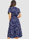 Сукня темно-синя в квітковий принт | 6617739 | фото 4