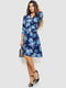 Сукня синьо-блакитна в квітковий принт | 6617740 | фото 2