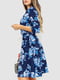 Платье сине-голубое в цветочный принт | 6617740 | фото 3