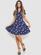 Сукня синя в квітковий принт | 6617741 | фото 2