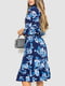 Сукня А-силуету синя в принт | 6617749 | фото 3