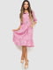 Платье розовое в цветочный принт | 6617760 | фото 2
