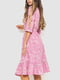 Рожеве плаття в квітковий принт | 6617760 | фото 3