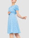 Платье голубое в цветочный принт | 6617765 | фото 3