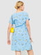 Сукня блакитна в квітковий принт | 6617768 | фото 4