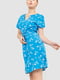 Сукня блакитна в квітковий принт | 6617769 | фото 3