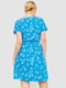 Сукня блакитна в квітковий принт | 6617769 | фото 4