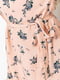 Платье персиковое в цветочный принт | 6617770 | фото 5