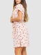 Платье персиковое в цветочный принт | 6617771 | фото 3