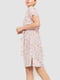 Сукня пудрова в квітковий принт | 6617772 | фото 3