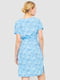 Сукня блакитна в квітковий принт | 6617774 | фото 4