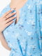 Платье голубое в цветочный принт | 6617774 | фото 5