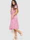 Платье розовое в цветочный принт | 6617776 | фото 3