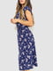 Сукня синя в квітковий принт | 6617778 | фото 3