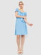 Сукня блакитна в квітковий принт | 6617780 | фото 2