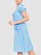 Сукня блакитна в квітковий принт | 6617780 | фото 3