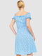 Сукня блакитна в квітковий принт | 6617780 | фото 4