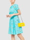 Сукня бірюзова в квітковий принт | 6617791 | фото 3