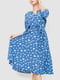 Сукня синя в квітковий принт | 6617796 | фото 2