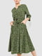 Платье зеленое в цветочный принт | 6617797 | фото 3