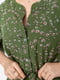 Платье зеленое в цветочный принт | 6617797 | фото 5
