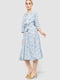 Сукня сіро-блакитна в квітковий принт | 6617800 | фото 3