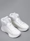 Кросівки зимові високі білі з хутряним оздобленням | 6629609 | фото 3