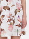 Шовкова нічна сорочка молочного кольору з квітковим принтом | 6620133 | фото 4