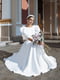 Элегантное белое платье-миди с объемными рукавами | 6506194 | фото 9