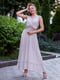 Сукня А-силуету бузкова з вишивкою | 6506236 | фото 4