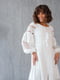 Платье-миди белое кружевное с поясом | 6506254 | фото 3